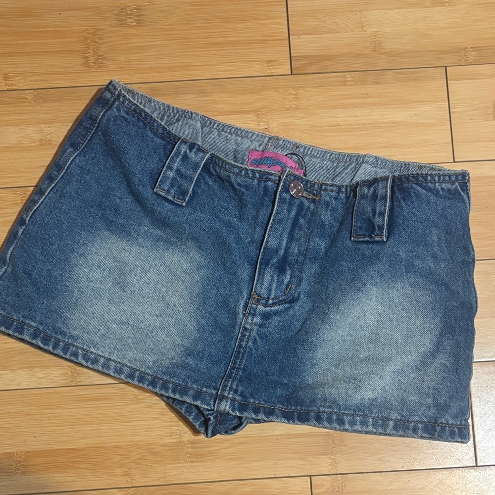 Edikted Blue Denim Skirt